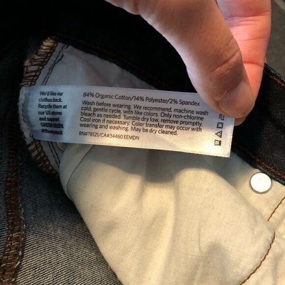 Eileen Fisher dark wash skinny jeans‎ - Picture 6 of 9